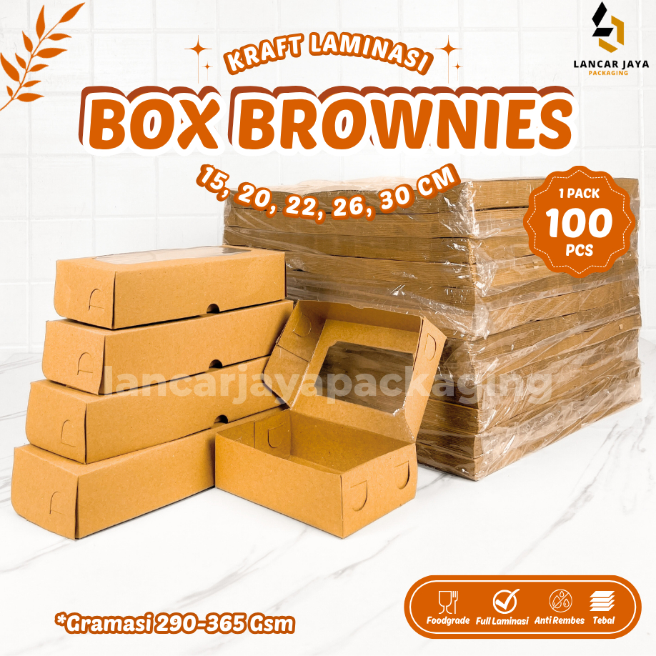 Cake Box BR22 Brownies Kraft